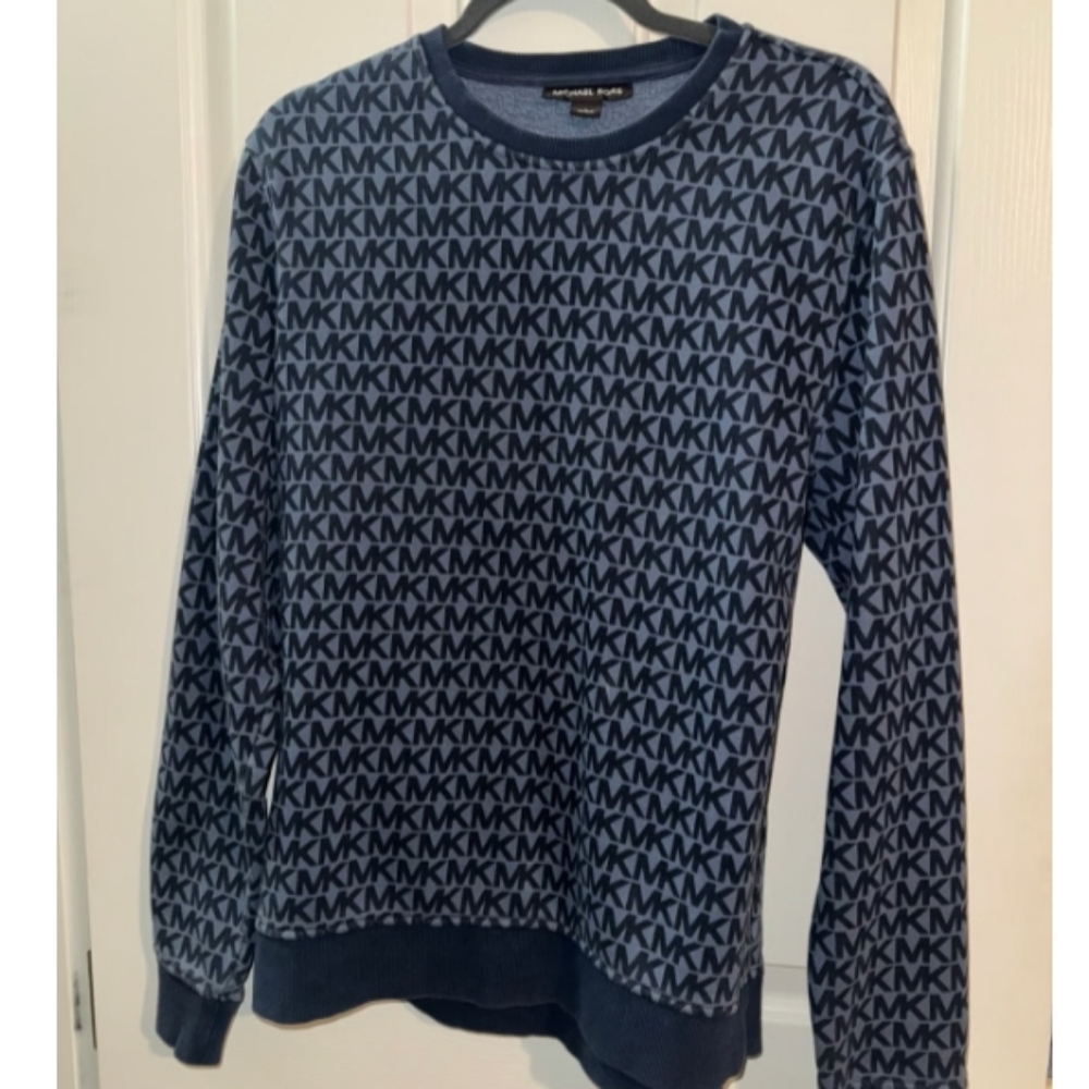 Michael Kors Navy Monogram Men's Sweater